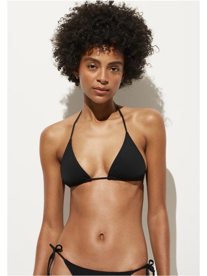 Nwt J. Crew Perfect String Bikini Top Black